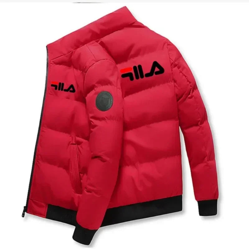 Men's Autumn Winter Short Jacket - Lightweight Cotton-Padded Stand Collar Zipper Coat for Outdoor Casual Wear