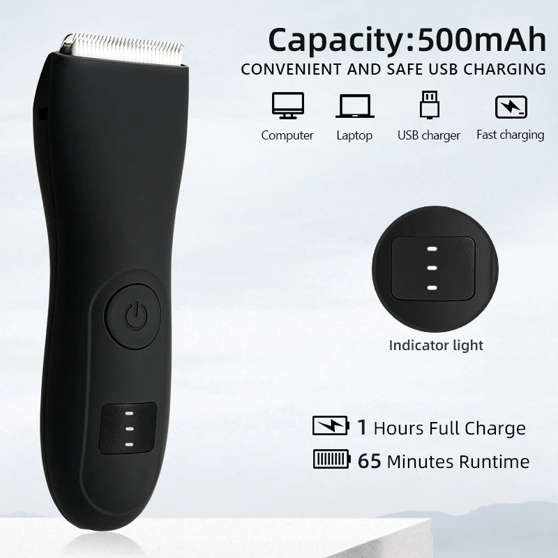 Body Hair Trimmer for Men and Women - Bikini, Groin, and Beard Groomer - Lady Shaver for Arm & Balls - Hair Removal Razor