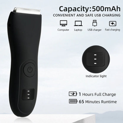 Body Hair Trimmer for Men and Women - Bikini, Groin, and Beard Groomer - Lady Shaver for Arm & Balls - Hair Removal Razor