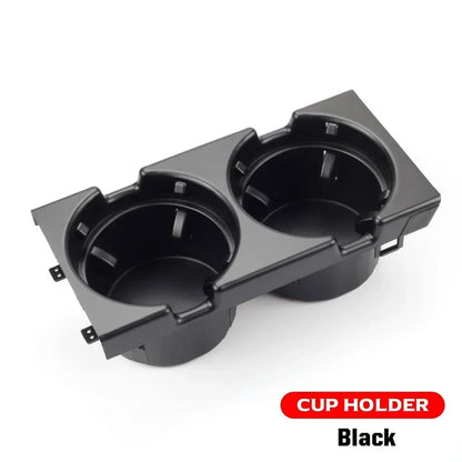 Double Hole Car Storage Box – Coin & Cup Holder for BMW E46 Series 1999-2006, Front Center Console, OEM 51168217953