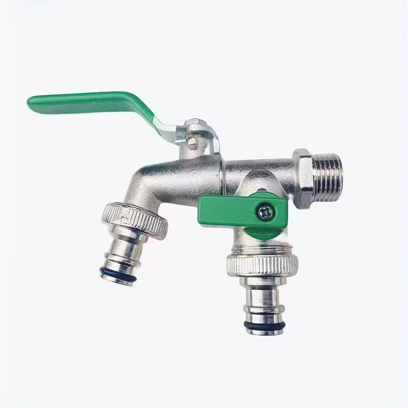 Brass Garden Water Faucet - 1/2" Ball Valve Tap with Easy-Turn Lever Handle for Outdoor Water Supply