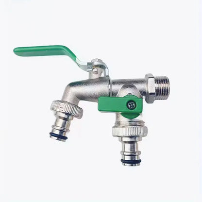 Brass Garden Water Faucet - 1/2" Ball Valve Tap with Easy-Turn Lever Handle for Outdoor Water Supply