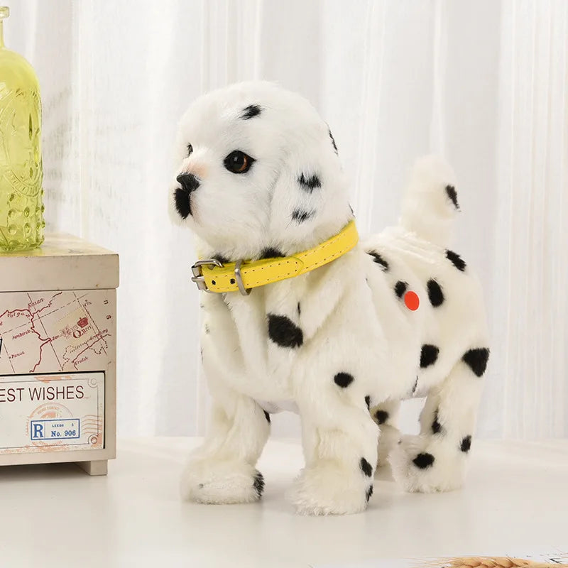 Simulation Electric Pet Dog Toy - Voice Control, Walking & Nodding Plush Robot with Music for Kids