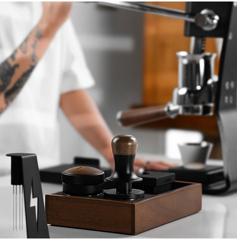 MHW-3BOMBER 30lb Calibrated Coffee Tamper – 51mm/53mm/58mm Flat Espresso Tamper with Spring-Loaded Pressure for Baristas