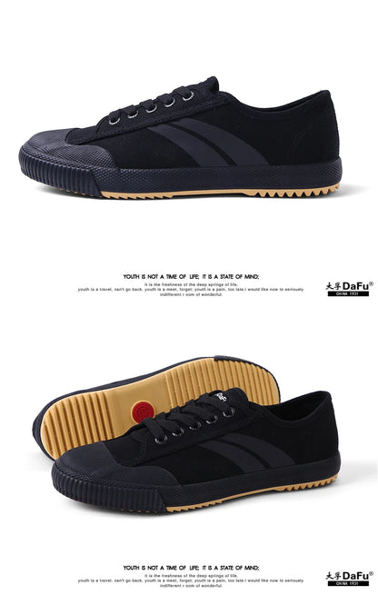 Dafu Original Kung Fu Sneakers - Unisex All Black Classic Martial Arts Shoes (Improved Version)