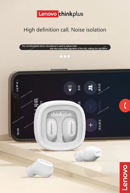 Lenovo XT62 Bluetooth 5.3 Earphones — Wireless TWS HiFi Sport Headset with Noise Reduction, Mic & Touch Control