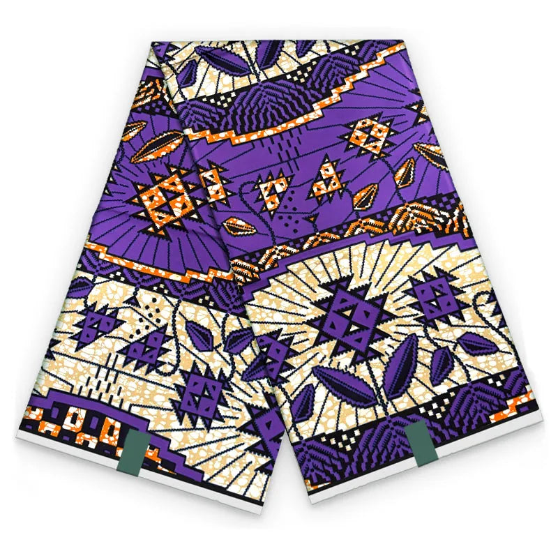 2026 African Ankara Wax Print Fabric - 100% Cotton Soft High Quality Original Real Wax Fabric for Party Dresses HH101