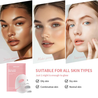 Bio-Collagen Deep Hydrating Hydrogel Mask – Overnight Collagen Mask for Firming & Pore Minimizing