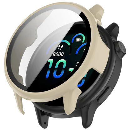 Tempered Glass Screen Protector + Case for Garmin Vivoactive 6 – All-Around Hard Bumper Cover