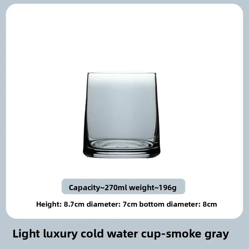 Aesthetic Glass Drinking Cup Set - Juice, Whiskey & Water Tumblers for Home, Hotels & Bulk Use