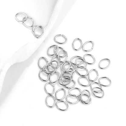 200pcs/Lot Stainless Steel Jewelry Findings - Open Single Loops Jump Rings & Split Rings Set for DIY Jewelry Making (3/4/5/6/7/8/10mm)