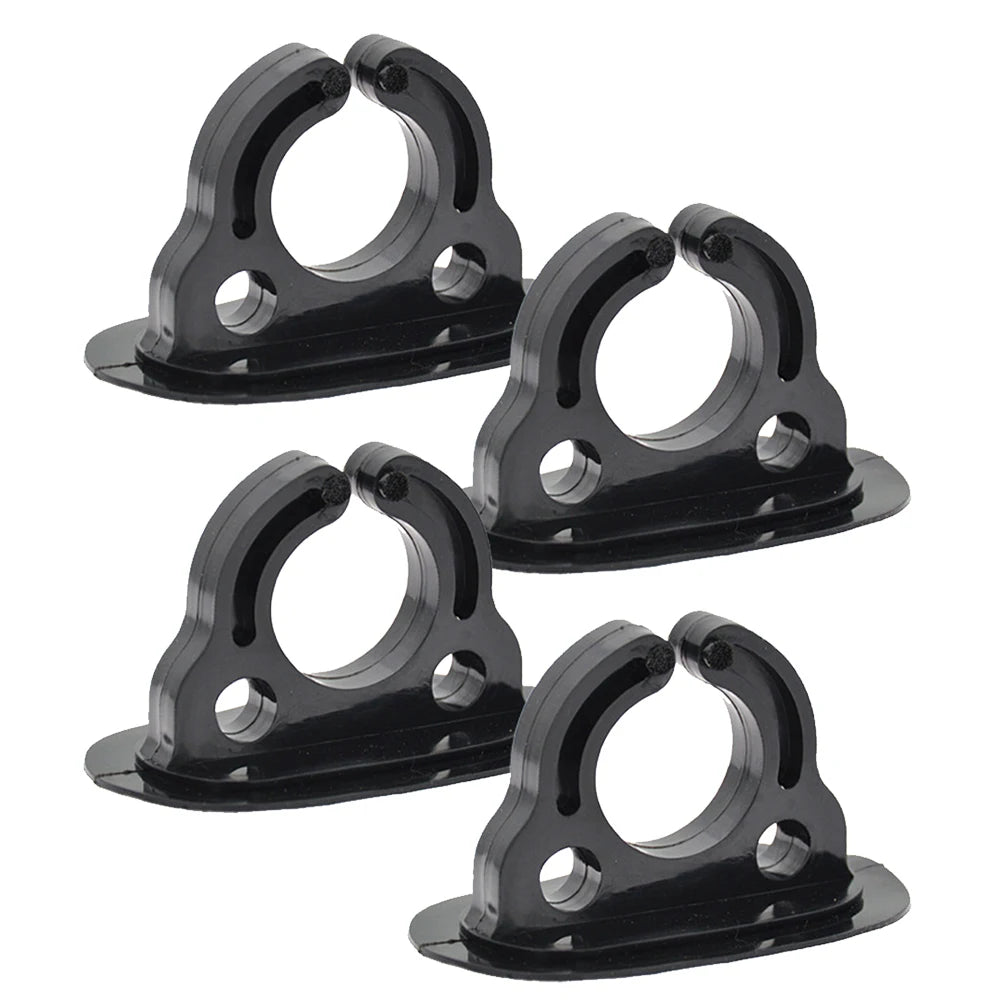 2/4PCS Paddle Storage Holders – Plastic Rubber Clips for Kayak, Canoe, Rowing & Inflatable Boat Oar Keeper