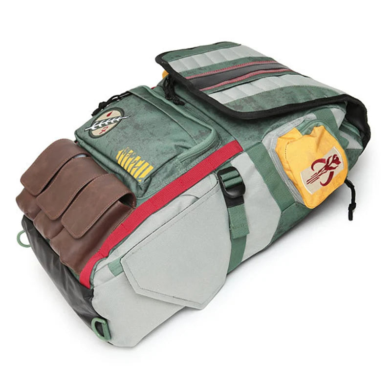 Disney Star Wars Boba Fett Mandalorian Backpack | Large Capacity Laptop & Travel Bag for Boys, Anime School Bag