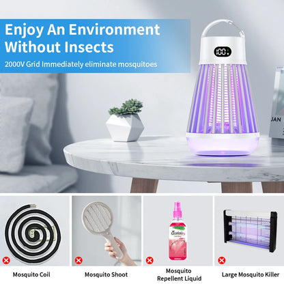 USB Rechargeable Mosquito Lamp - Two-in-One Portable Electric Bug Zapper for Home & Outdoor Use