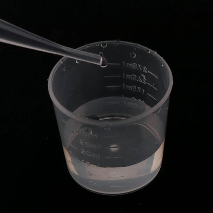 20/100PCS Transparent Plastic Measuring Cups – Disposable Liquid Containers for Epoxy Resin, Silicone Mold, DIY Jewelry Making