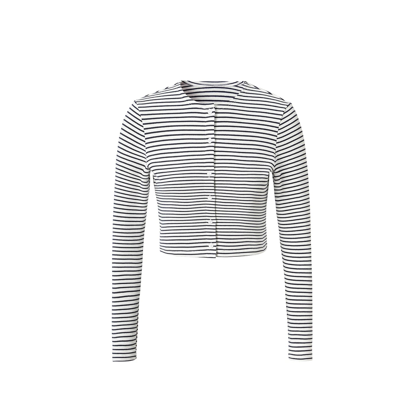 AP SS2026 Women’s Striped Cardigan & Dress Set – Soft Three-Color Fashionable Outfit
