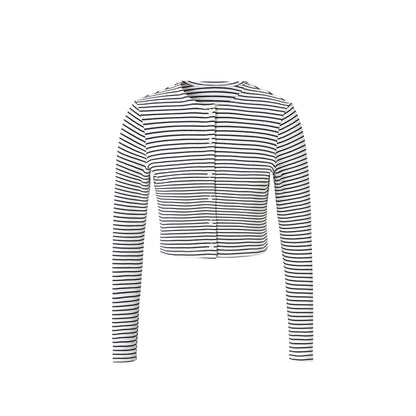 AP SS2026 Women’s Striped Cardigan & Dress Set – Soft Three-Color Fashionable Outfit