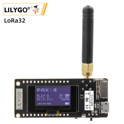 LILYGO® TTGO LoRa32 V2.1 ESP32 Wireless Module – 433/868/915MHz, OLED 0.96 Inch, Bluetooth, WiFi, SD Card, SMA