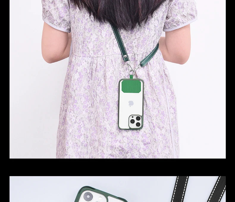 Simplicity Crossbody Cell Phone Lanyard – Adjustable Neck Strap with Universal Clip Gasket, Anti-Lost Mobile Phone Lanyard