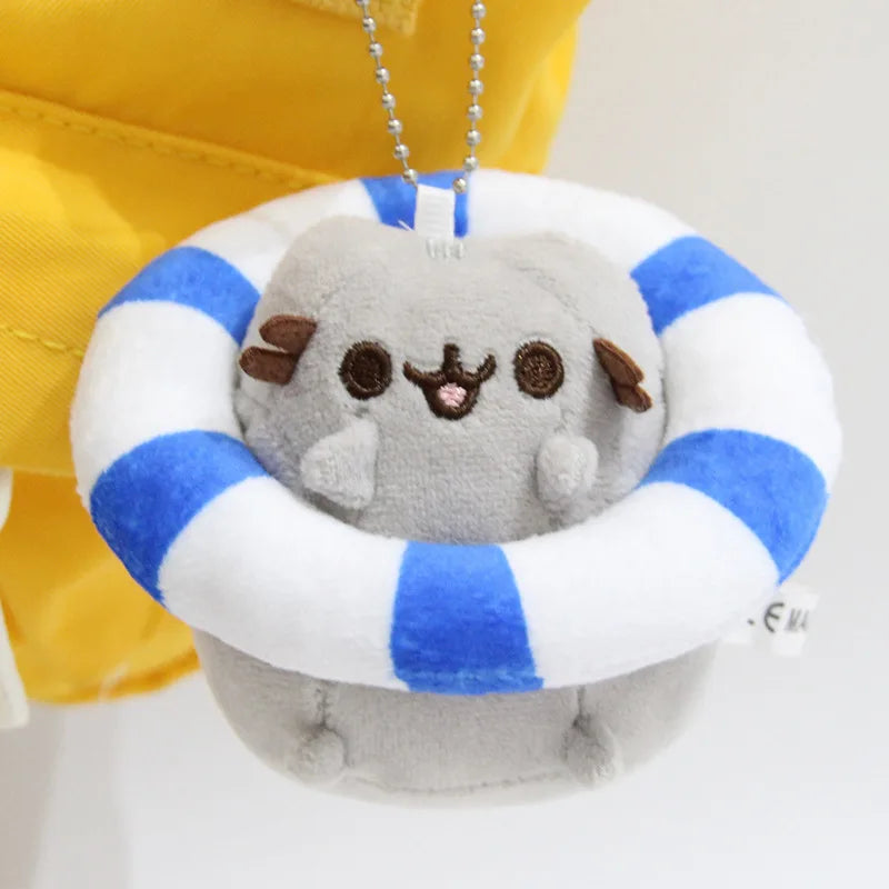 Pusheen Cat Bag Charm - Cute Kawaii Kitten Backpack Pendant, Couple Keychain Accessory, Birthday and Christmas Gift