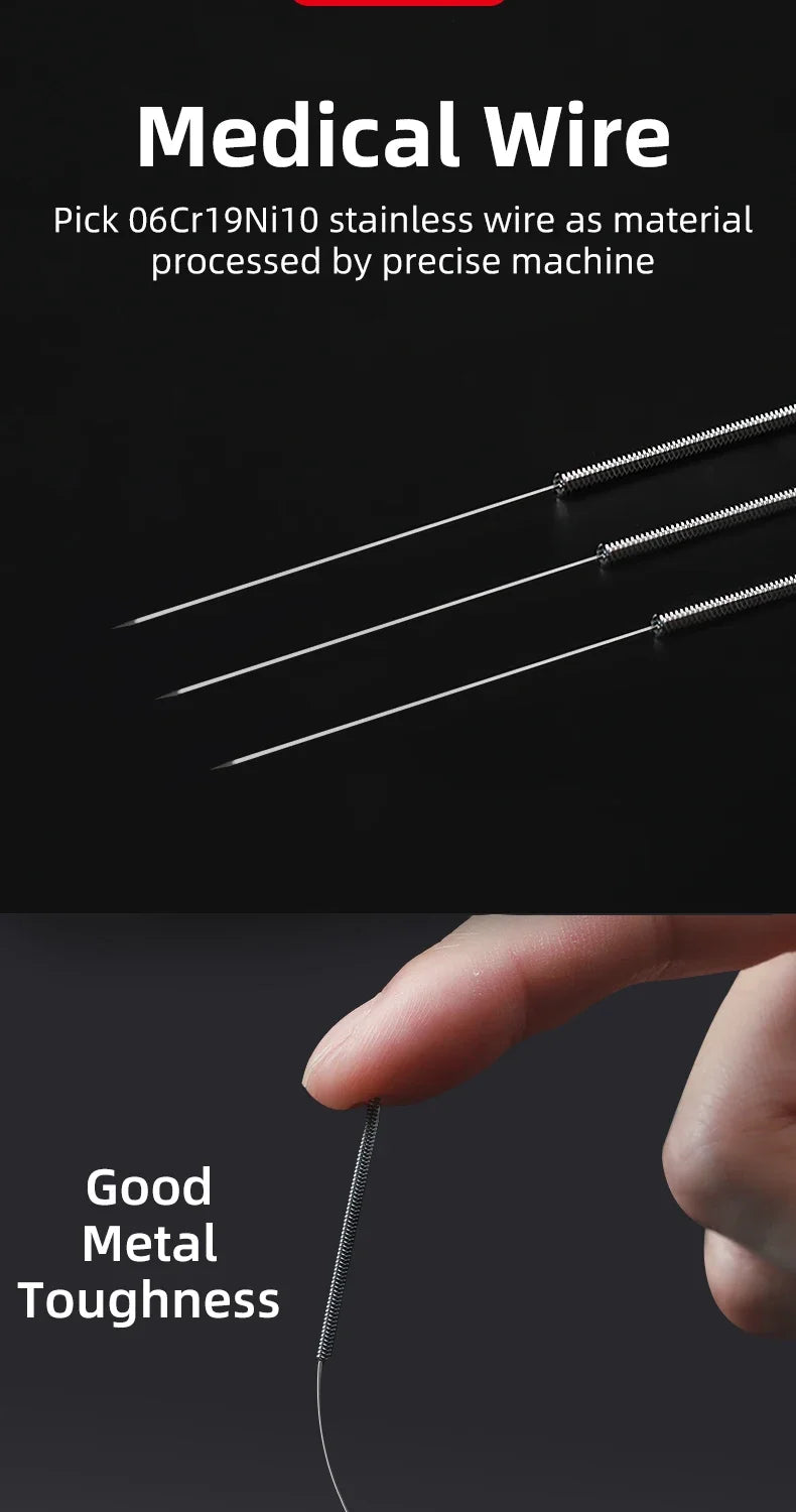 Zhongyan Taihe 500 Acupuncture Needles — Disposable Sterile Needles with Tube for Beauty & Massage