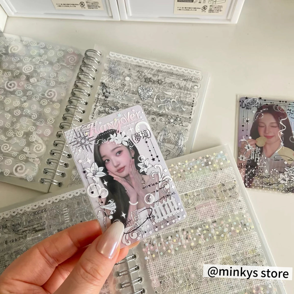 32-Sheet PET Transparent Sticker Book - Clear Scrapbooking Stickers for Journals, Planners, and Creative Stationery