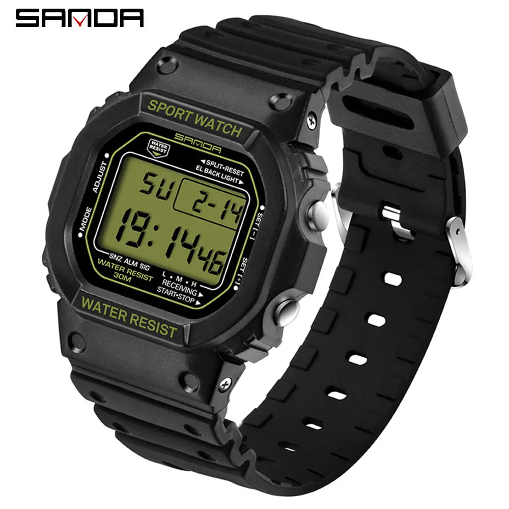 SANDA G-Style LED Digital Sports Watch - Unisex Shockproof Waterproof Military Wristwatch with Stopwatch for Men and Women