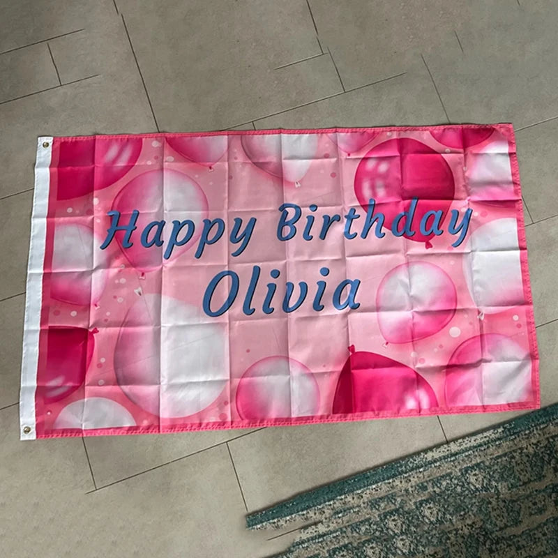 Custom Digital Print Flag Banner - Personalized Company Logo Polyester Outdoor Advertising Flag with Brass Grommets for Events & Promotion