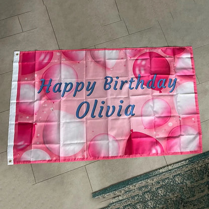 Custom Digital Print Flag Banner - Personalized Company Logo Polyester Outdoor Advertising Flag with Brass Grommets for Events & Promotion