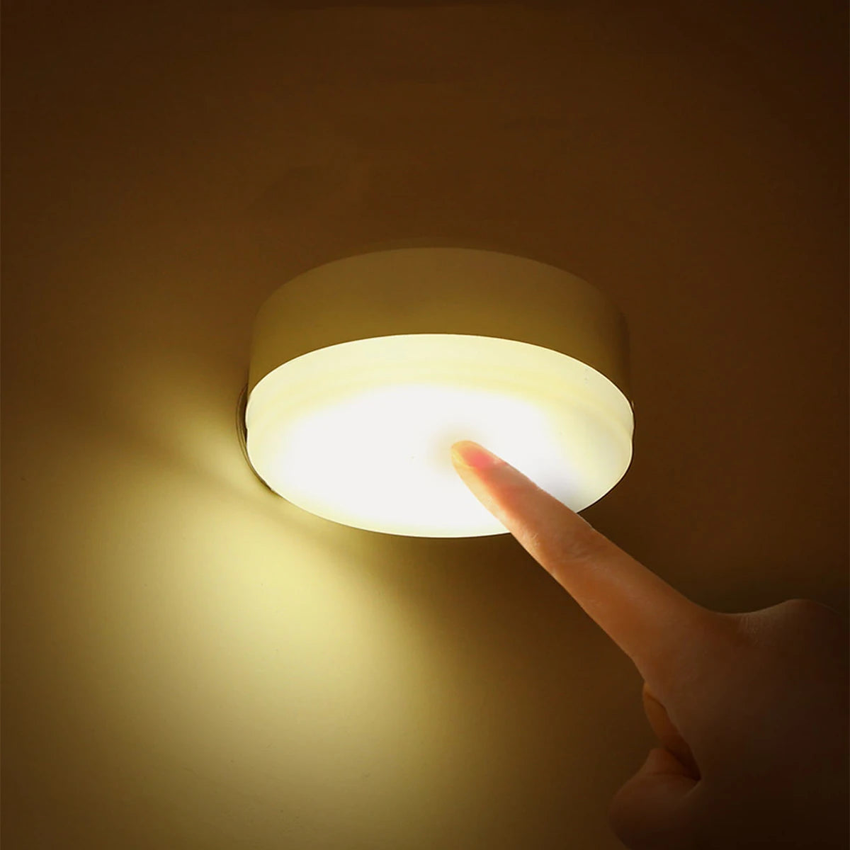 LED Battery Powered Bedside Night Light – 3 Mode Eye Protection Lamp for Kitchen, Wardrobe, Stair & Closet