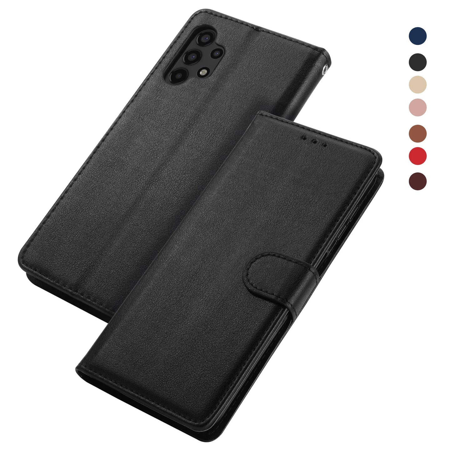 Leather Flip Wallet Case for Huawei & Honor – Protective Cover for Honor 20/20i/10i/9/9A/8X, P10/P20/P30 Lite Pro, 8C/8A/8S, 7C/7A/7S