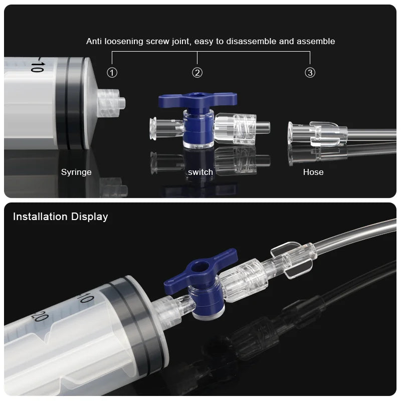 Bicycle Tubeless Tire Liquid Injection Tool — 60ML Syringe with Presta Valve Core Remover for MTB & Road Bikes