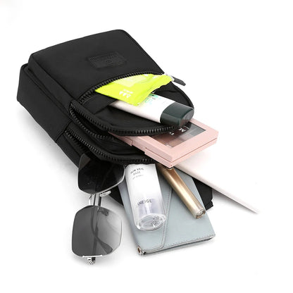 Women's Pure Color Nylon Chest Bag – Casual Shoulder & Crossbody Bag, Fashionable High-Quality Female Bag