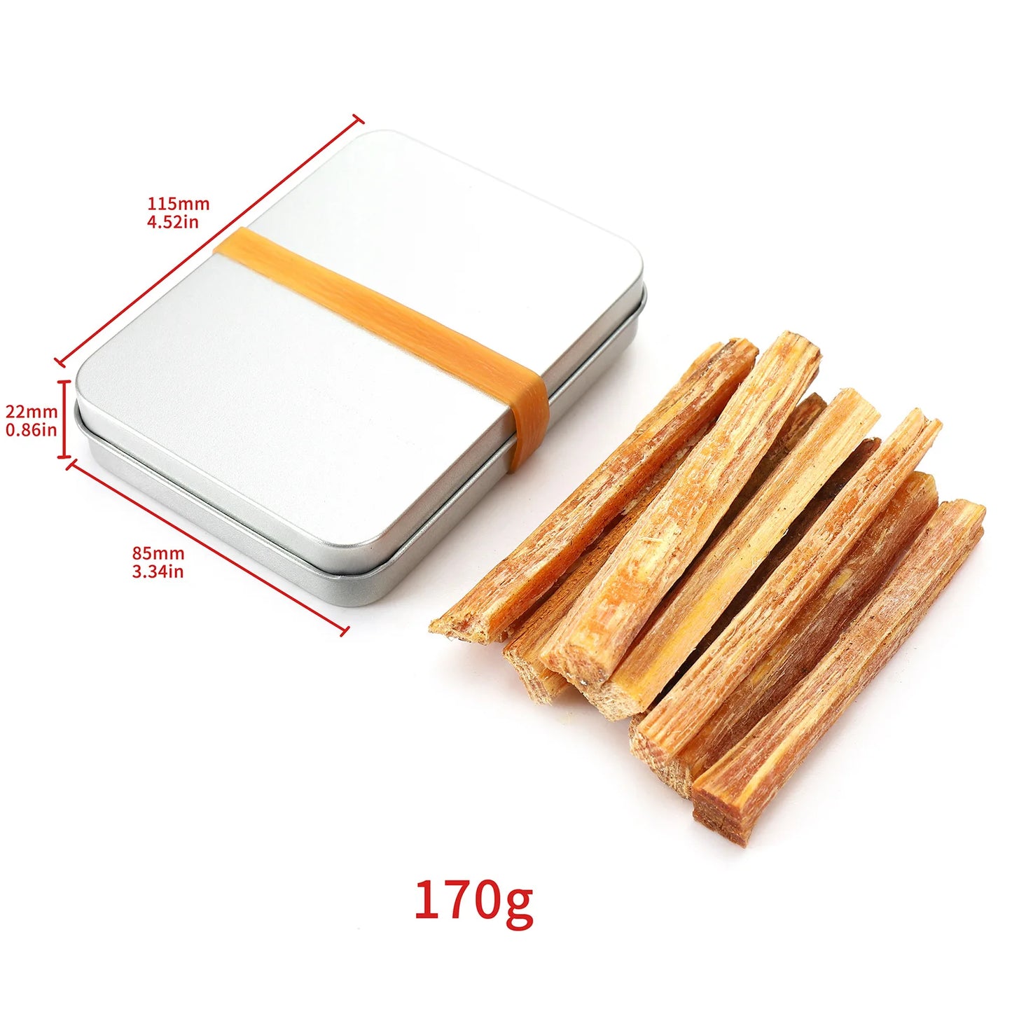 Fatwood Sticks Kit with Box – Hand Cut for DIY Crafts, Gifts, Wrapping & Survival Decor
