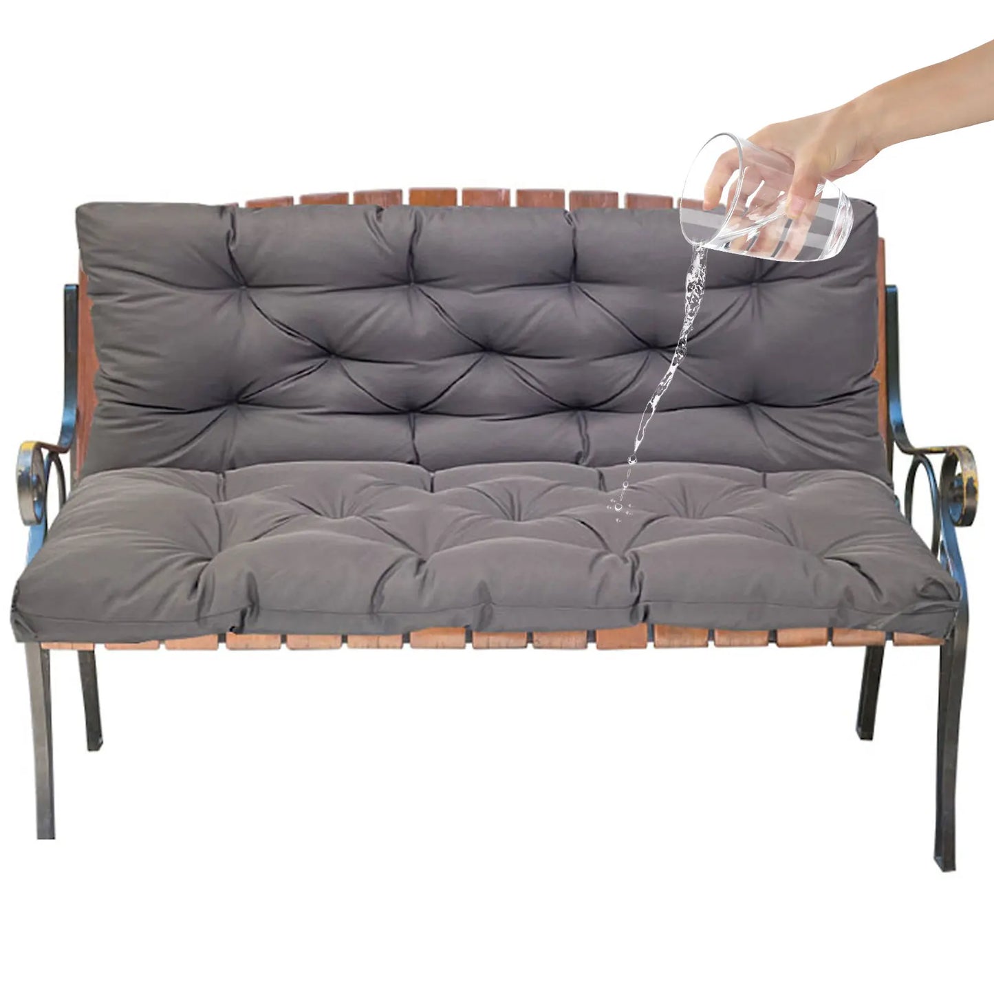 Waterproof Outdoor Bench Cushion – UV Resistant Sunscreen Seat Pad for Wood Chairs, Porch Swings & Indoor/Outdoor Seating