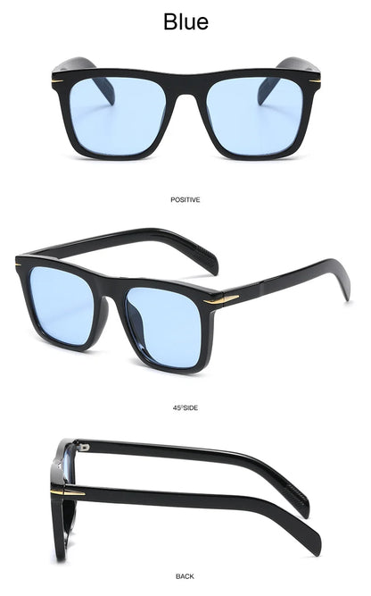 Vintage Square Sunglasses for Men – Classic Retro Gradient Designer Shades