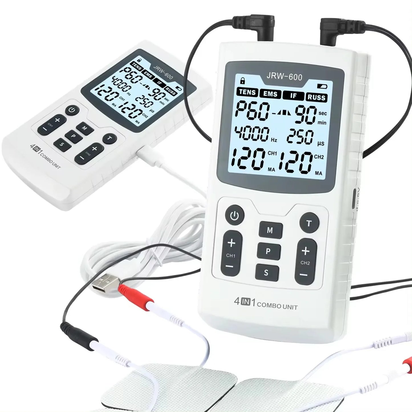 4-in-1 Electric Muscle Stimulator — EMS, IFT, RUSS & TENS High-Frequency Physiotherapy Device