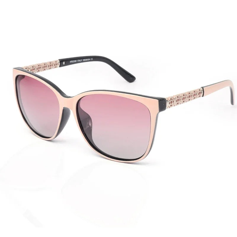 TR Memory Frame Polarized Sunglasses for Women – UV400 Protection Fashion Eyewear with Stylish Lightweight Design for Outdoor Wear