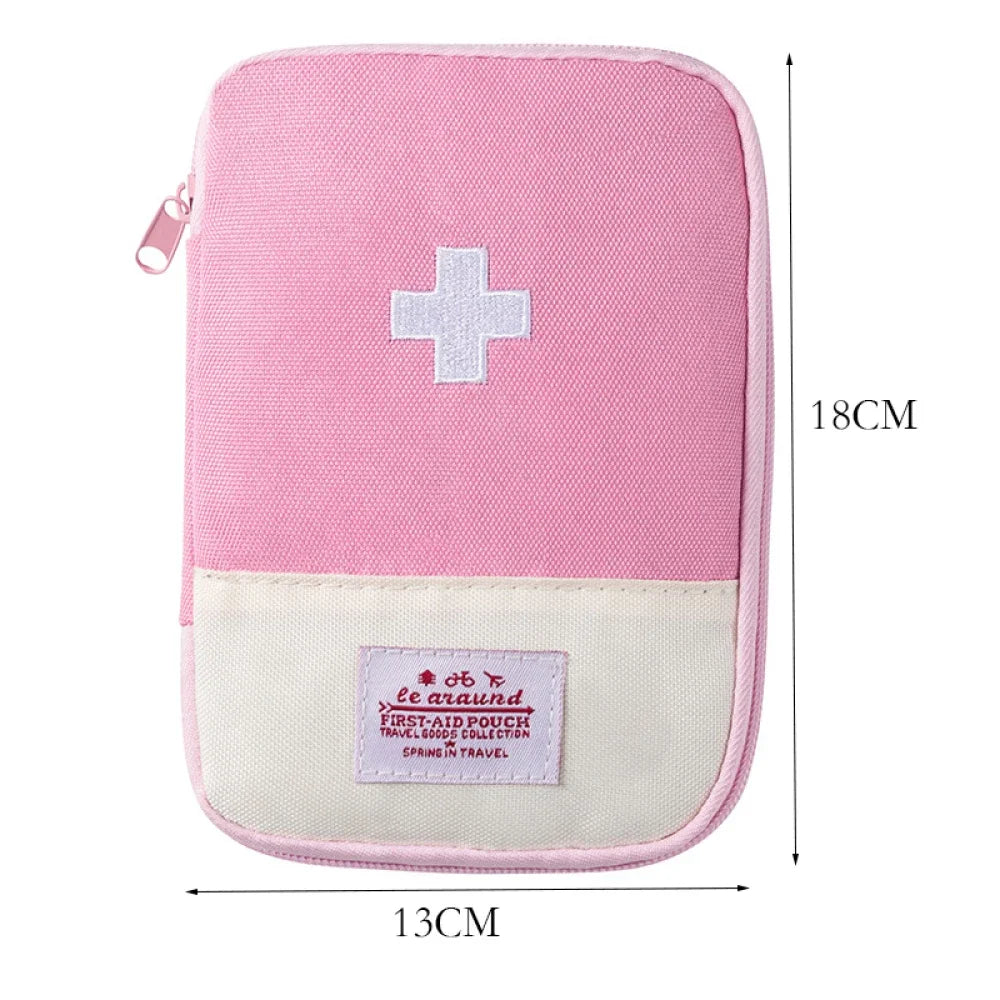 Portable Medicine Bag – Cute First Aid Kit Organizer, Medical Emergency Kit for Travel, Outdoor & Household Pill Storage