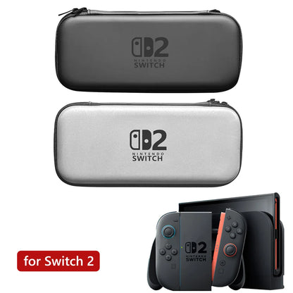 Slim Waterproof Carrying Case for Nintendo Switch 2 (2025) — EVA Hard Shell Protective Storage Handbag for Accessories