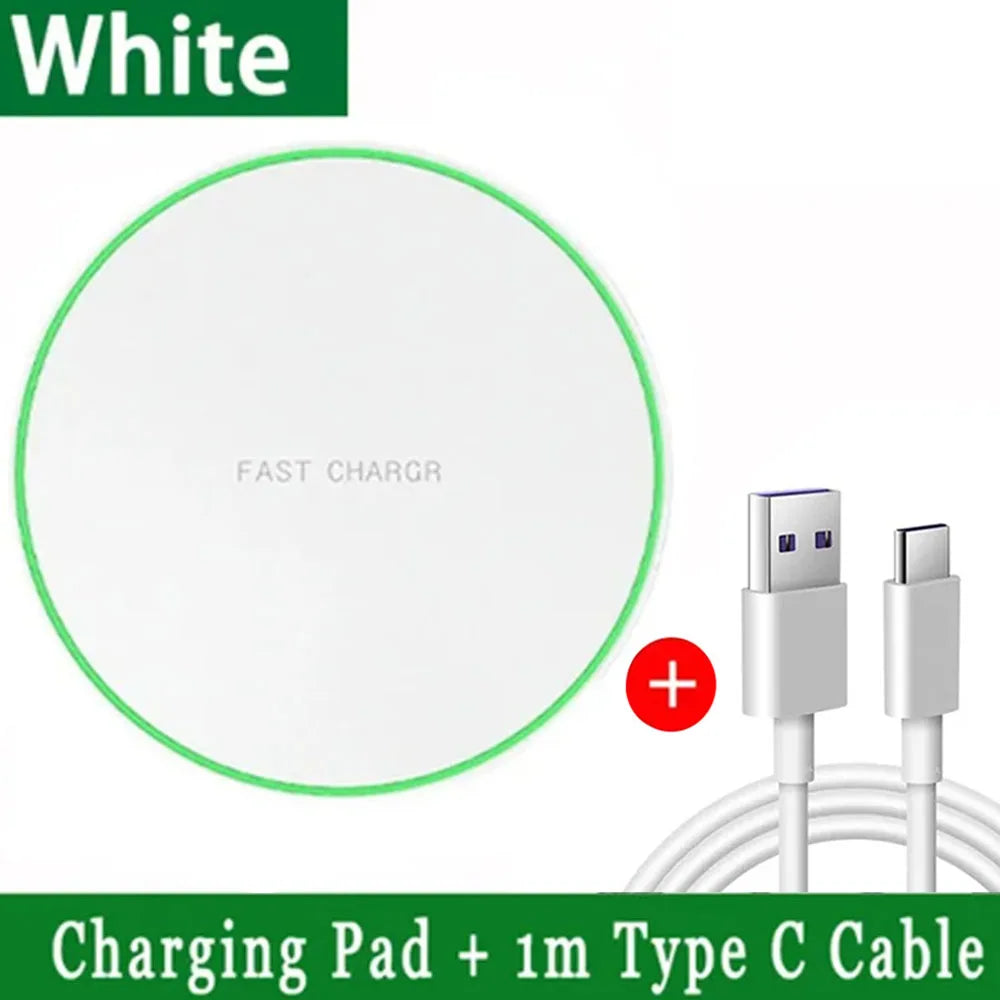 30W Fast Wireless Charging Pad - Wireless Charging Station for iPhone 8–17, Samsung Galaxy S23 and Compatible Xiaomi Devices