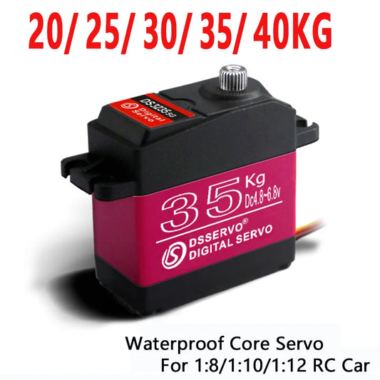 Waterproof High-Speed Digital Servo – 20kg-40kg Metal Gear RC Servo for 1/8 & 1/10 Scale Baja Cars