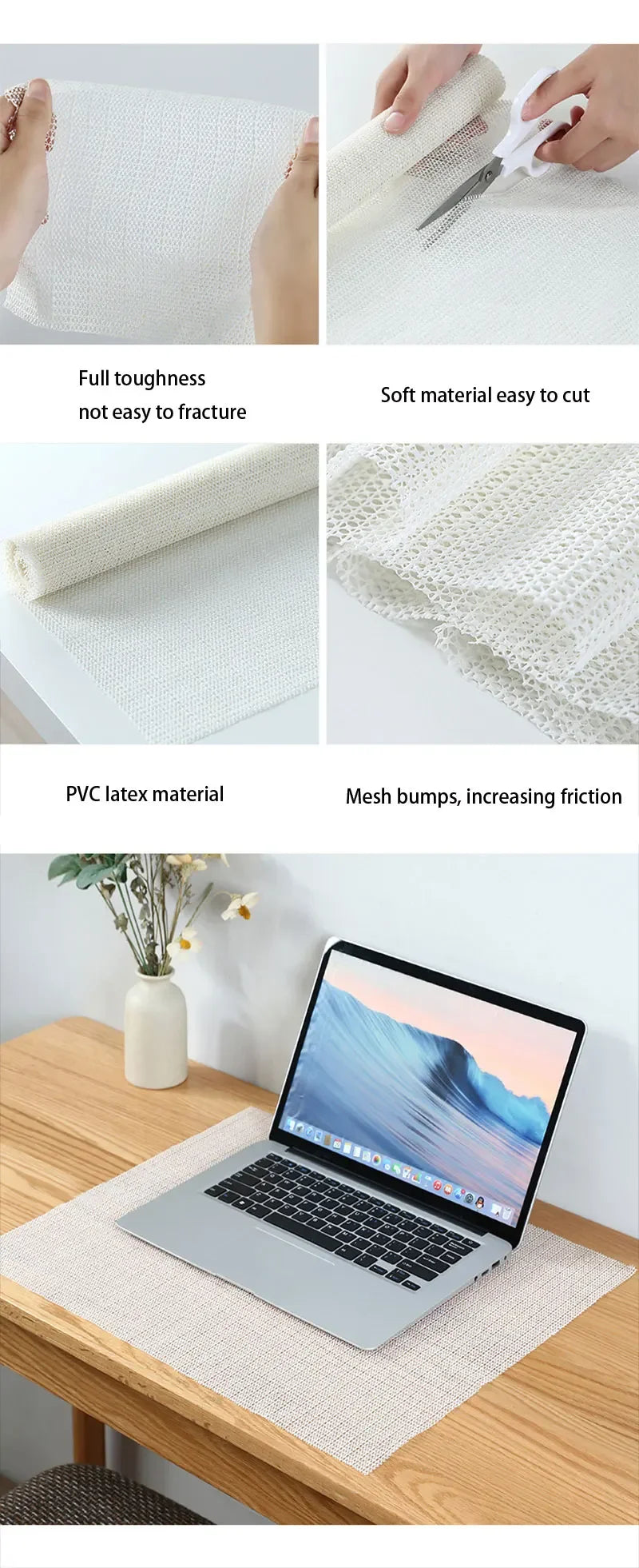 PVC Foaming Non-Slip Mat – Anti-Skid Mattress, Sofa, Yoga Mat, Household Carpet, Fixing Base Fabric