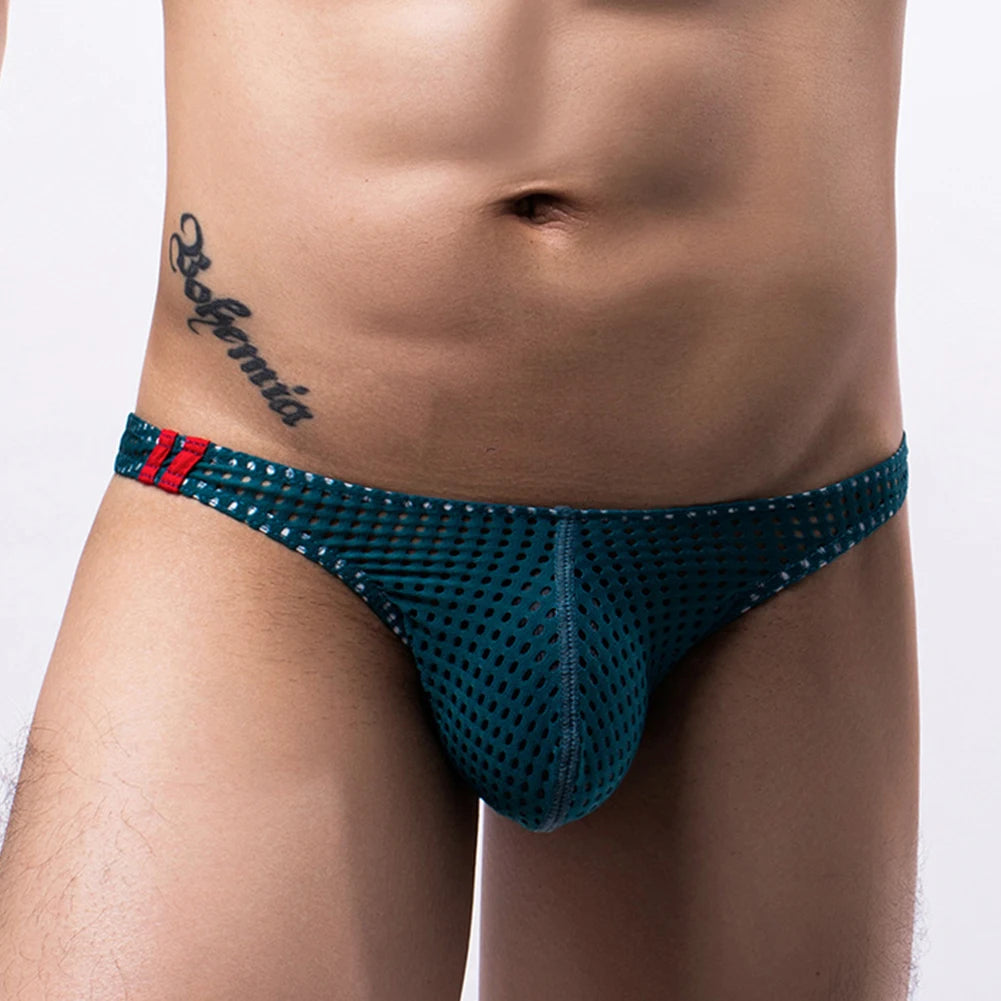 Men’s Ultra-Thin Breathable Underwear – Soft High Elastic Low Waist U-Convex Sexy Briefs Panties Comfort Fit