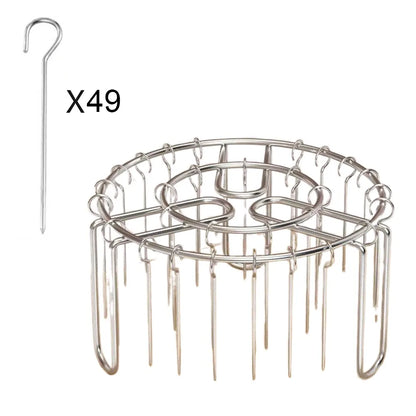 Stainless Steel Vertical BBQ Skewer Rack – Detachable Grill Holder for Kebabs, Meat & Baking Skewers