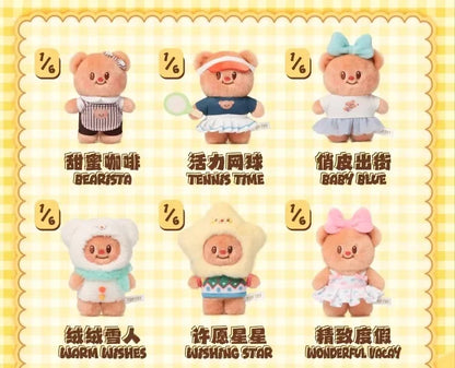 Butter Bear Wardrobe Series Blind Box – Cute Action Figure Doll Keyring Mystery Toy for Kids & Birthday Gifts