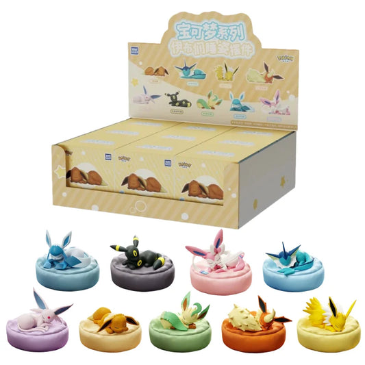 Anime Pokémon Eevee Family Sleeping Figures – Sylveon, Umbreon & Vaporeon Model Toy Gift