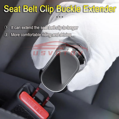 Car Seat Belt Clip Buckle Extender: Compatible with Tesla, Porsche, Mercedes Benz, BMW, Audi, Honda, Nissan, Ford, Land Rover, Toyota, Peugeot, Hyundai