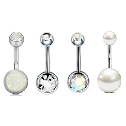 4PC Claw Belly Button Piercing Set – Surgical Steel Crystal Bee Navel Rings, Bulk CZ Belly Ring Pack for Women