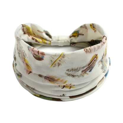 Bohemian Wide Cotton Stretch Headbands for Women – Turban Style Hairbands, Bandana Headwrap Hair Accessories